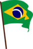 Waving Flag Of Brazil Clip Art